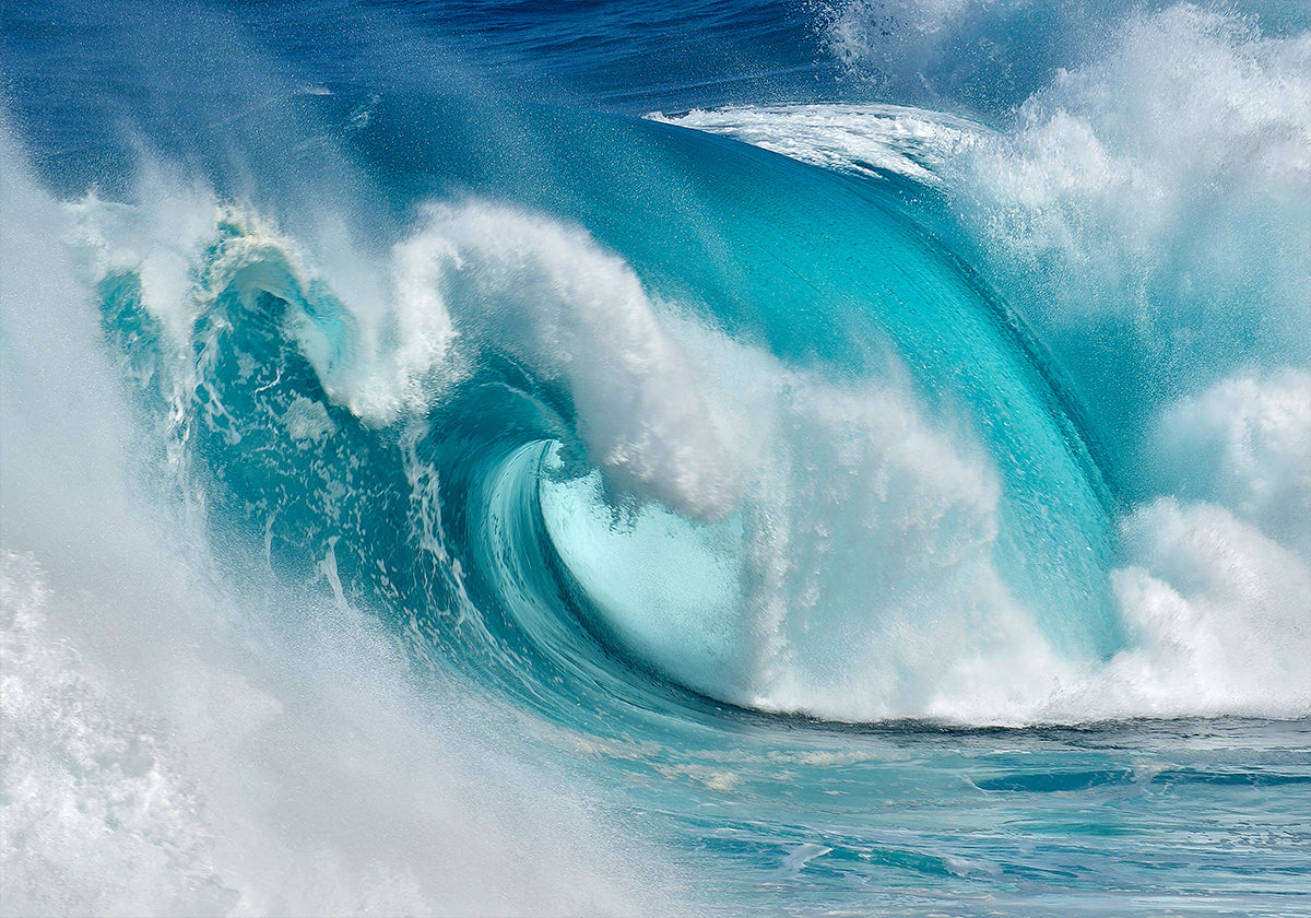 Wenn sich der Ozean in blaues Feuer verwandelt Poster