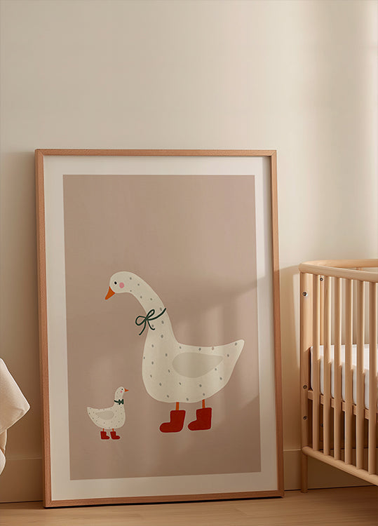 Goose and Gosling Plakat - Posterbox