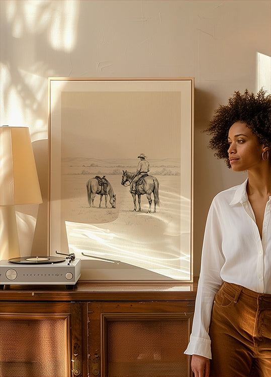 Quiet Prairie Riders Poster - Posterbox