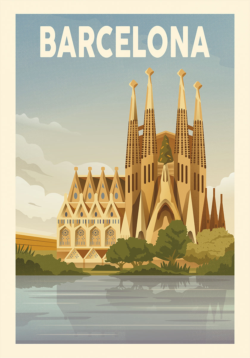 Barcelona Travel Print (NEW) - Posterbox