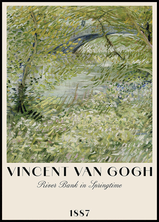 Van Gogh River Bank in Springtime Poster - Posterbox