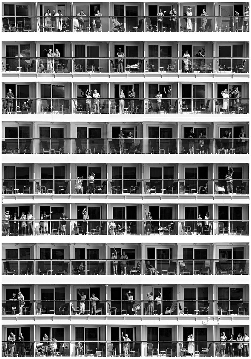 Massentourismus-Plakat