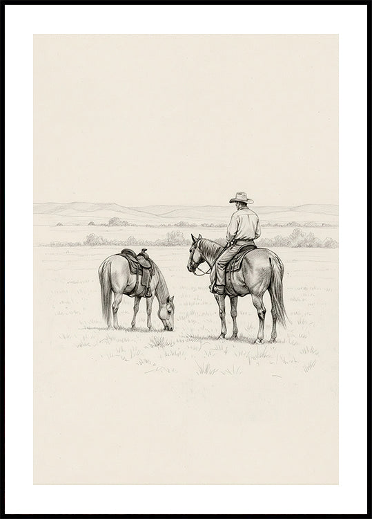 Quiet Prairie Riders Poster - Posterbox
