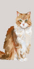 Professional Supervision fluffy cat oil painting (NEW) - Posterbox