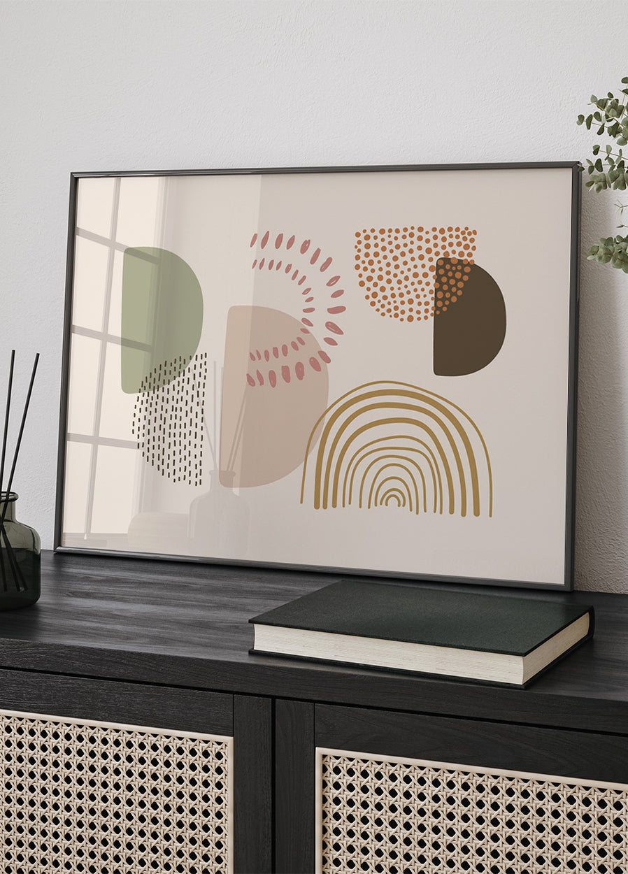 Abstract Shapes and Patterns Plakat - Posterbox.dk