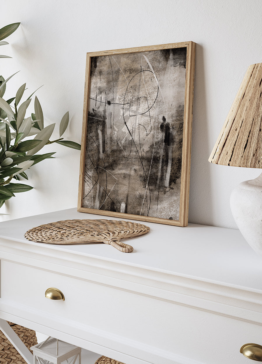 Abstrakte Linien und Texturen Kunst Poster