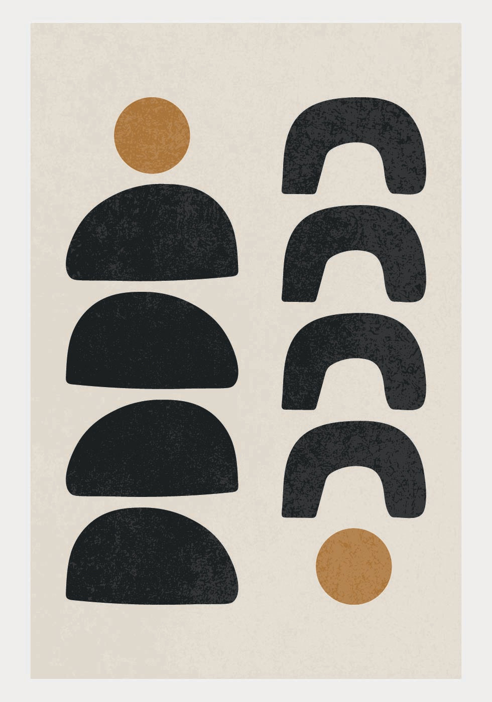 Abstrakte Formen 2, minimalistisches geometrisches Poster