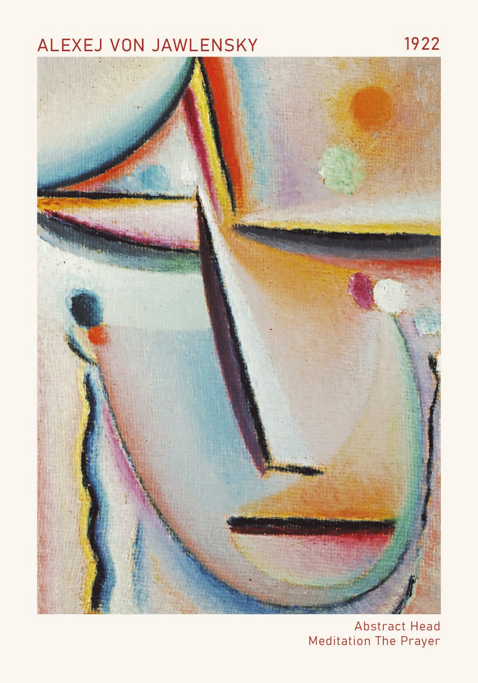 Abstrakter Kopf, Meditation Das Gebet, Alexej Von Jawlensky 1922 Poster 