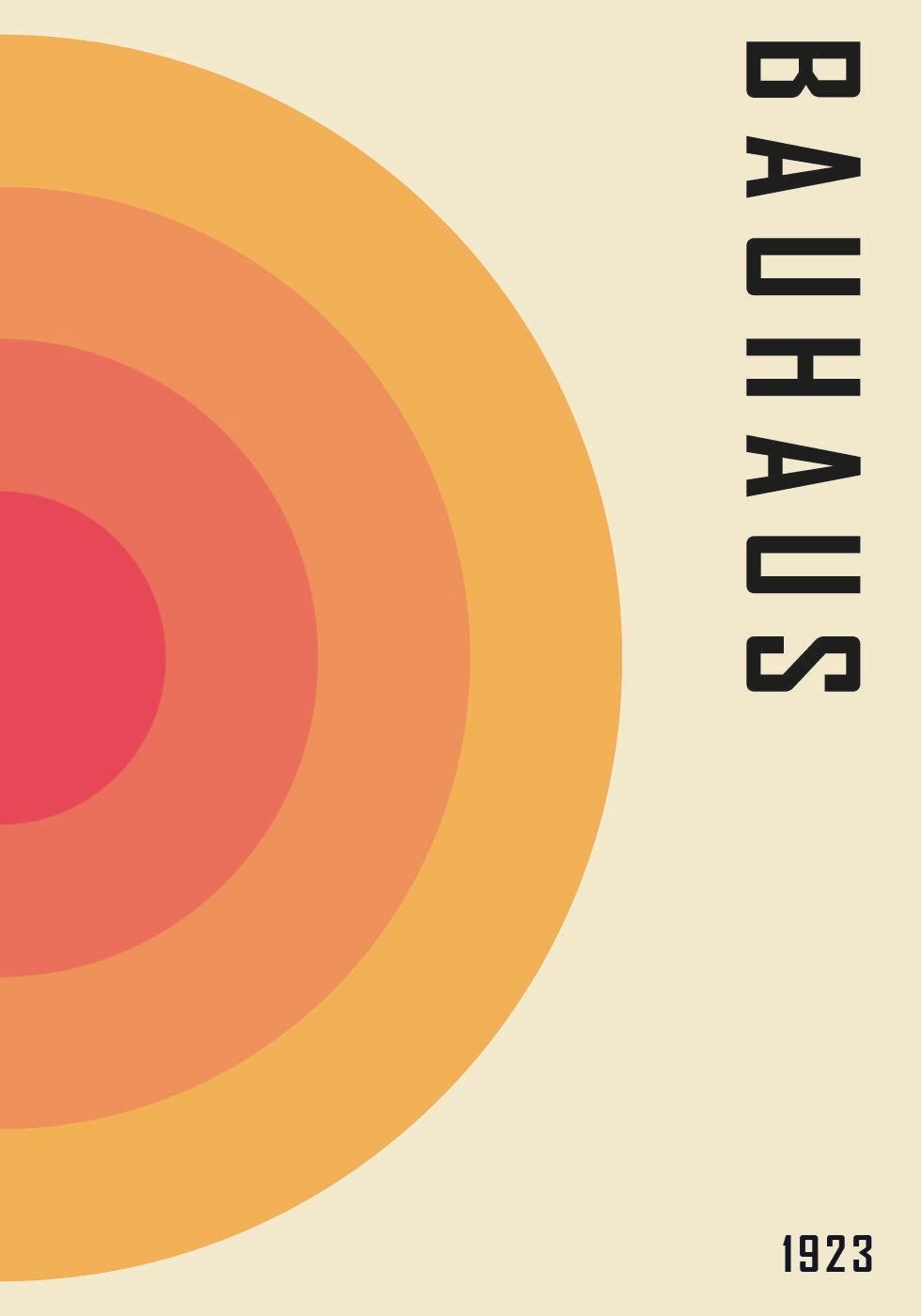 Bauhaus 1923, Geometrisches Abstraktes Poster 