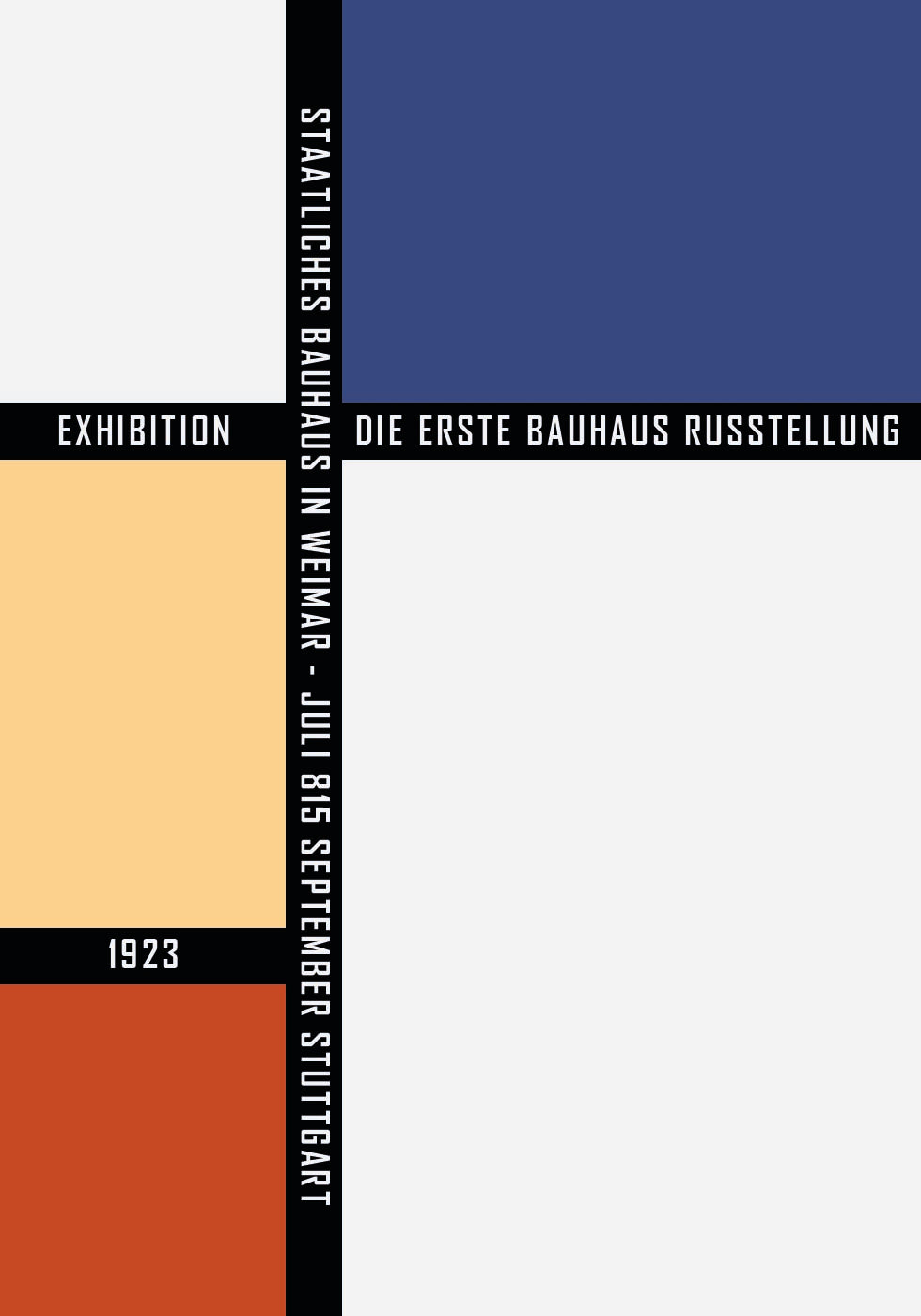 Bauhaus-Farbblöcke 1923, geometrisches Gitter Poster 