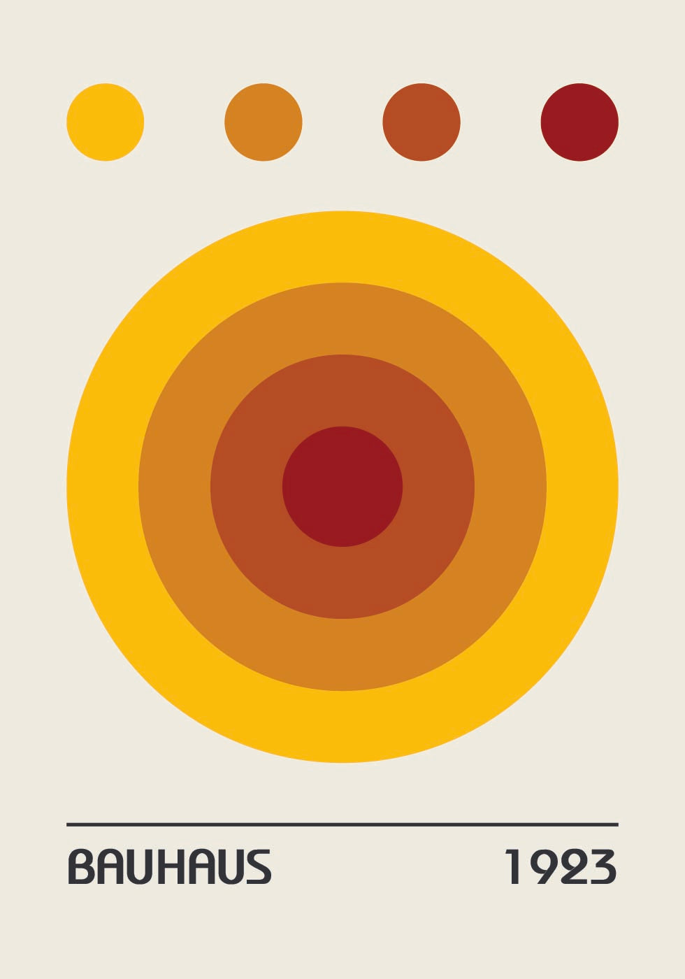 Bauhausfarben Orange Poster 