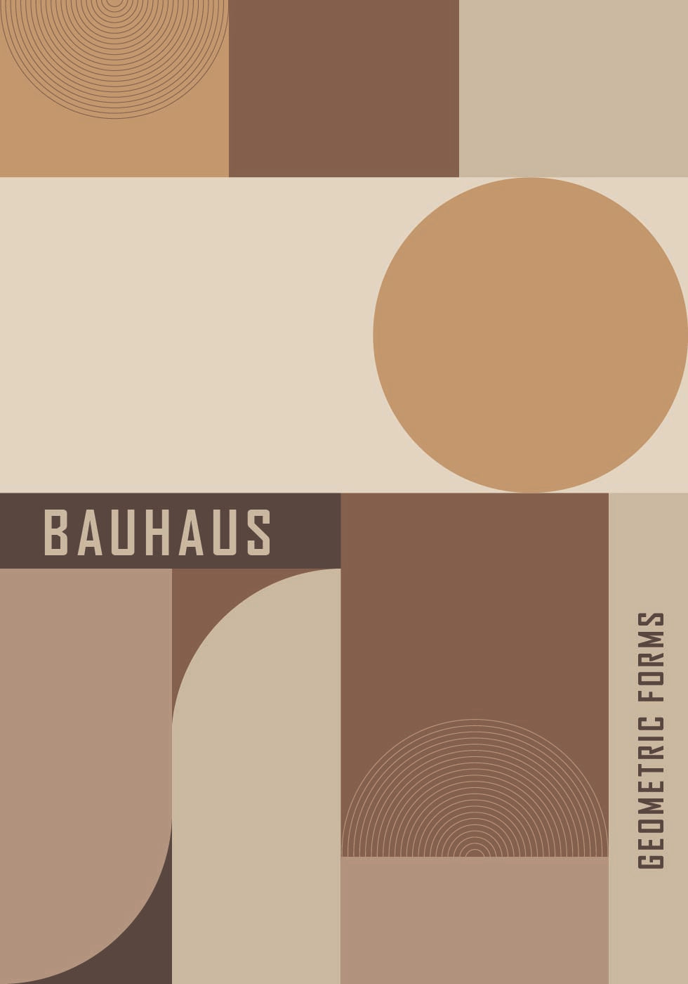 Geometrische Formen des Bauhauses Poster 