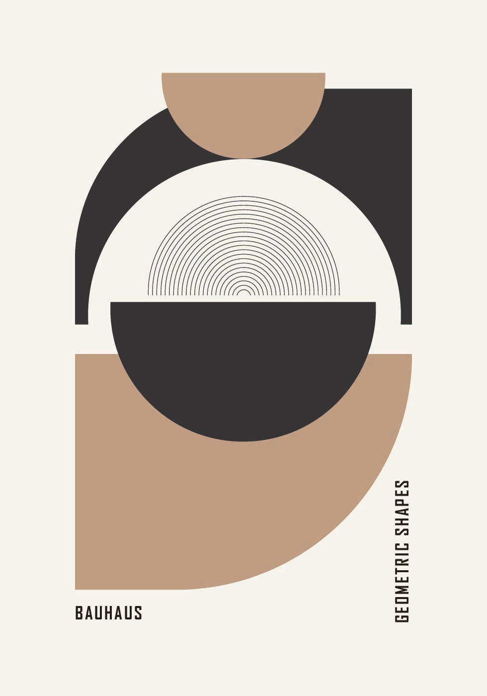 Geometrische Formen Nr. 1 des Bauhauses Poster 