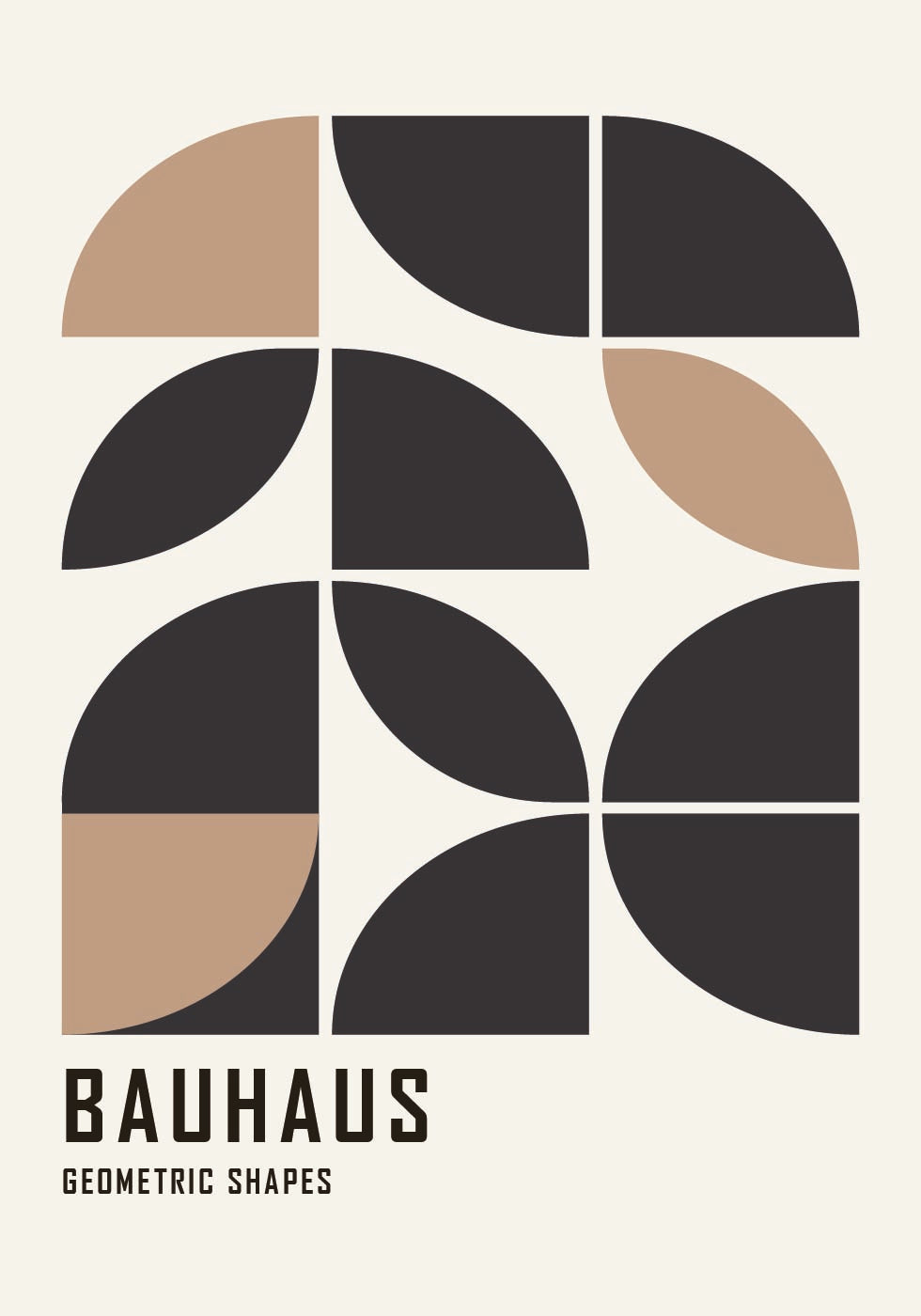 Geometrische Formen des Bauhauses Nr. 2 Poster 