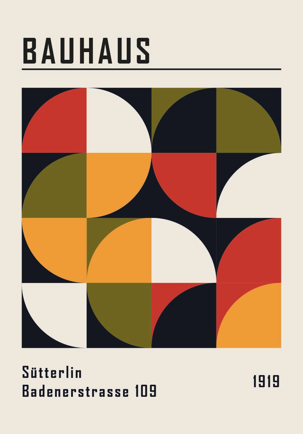 Bauhaus Sütterlin Badenerstraße Nr.1 Poster 