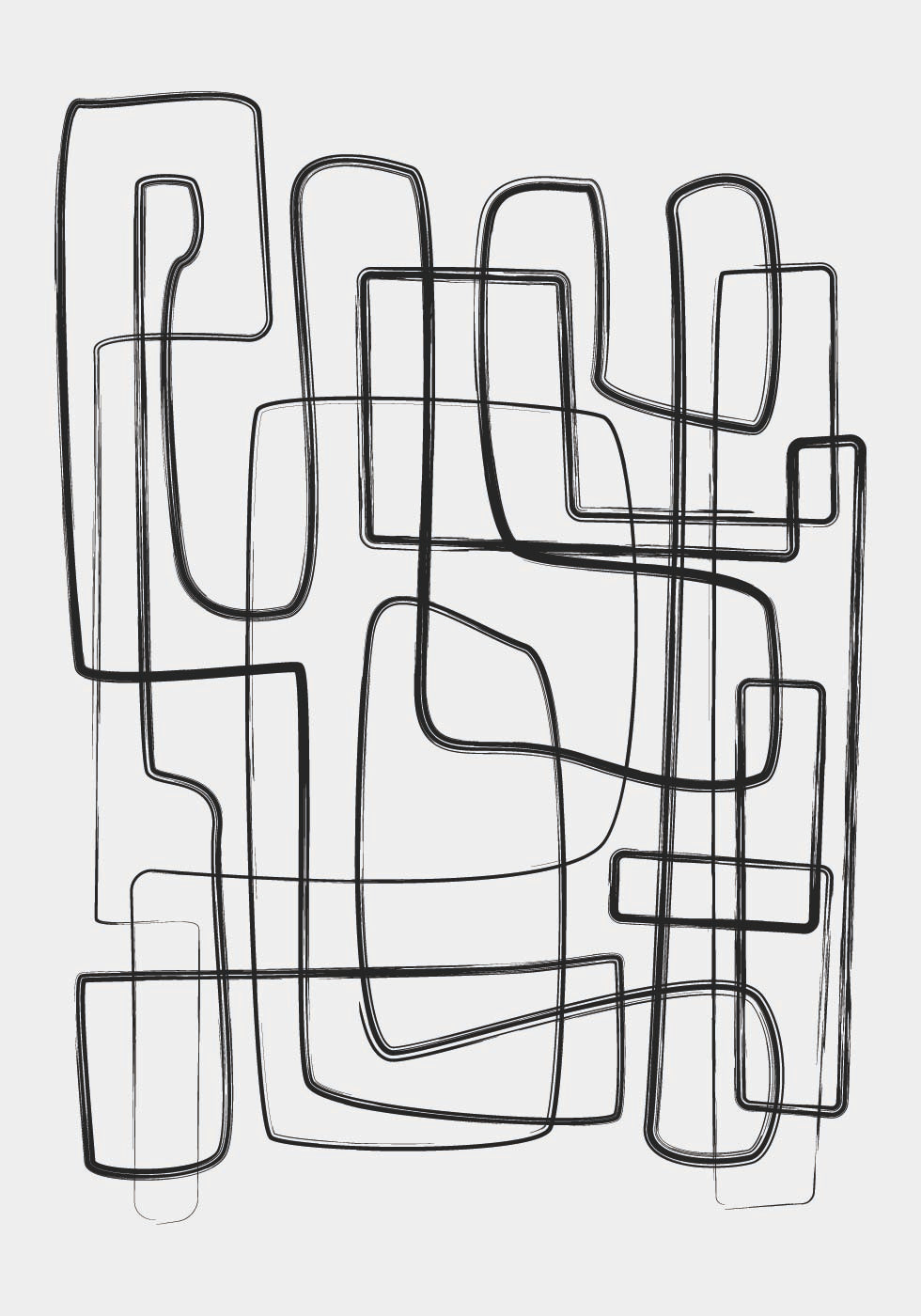 Gebürstete Linien Abstrakt Nr. 2 Poster 