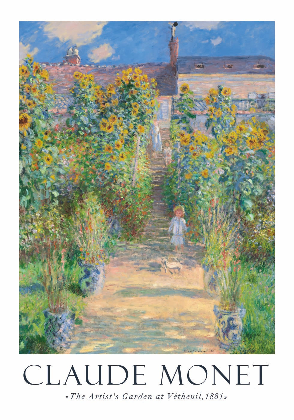 Poster Claude Monet Der Garten des Künstlers in Vétheuil