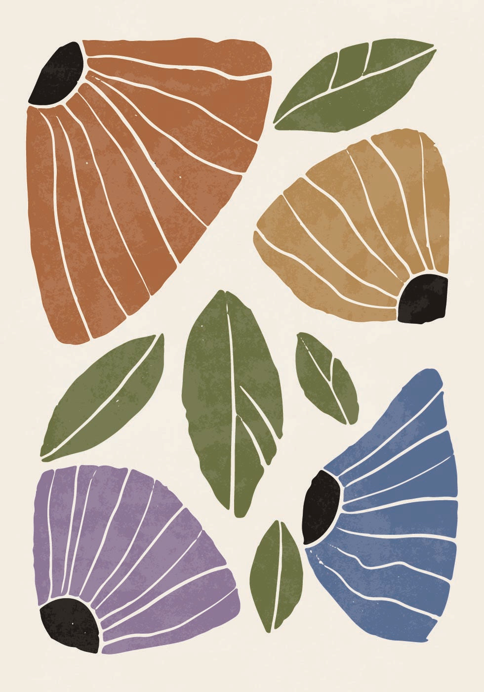 Abstraktes Blumenplakat