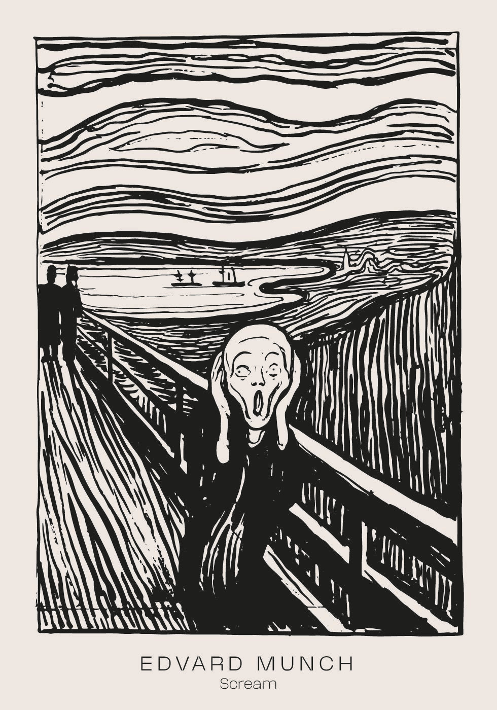 Poster „Der Schrei“ von Edvard Munch 