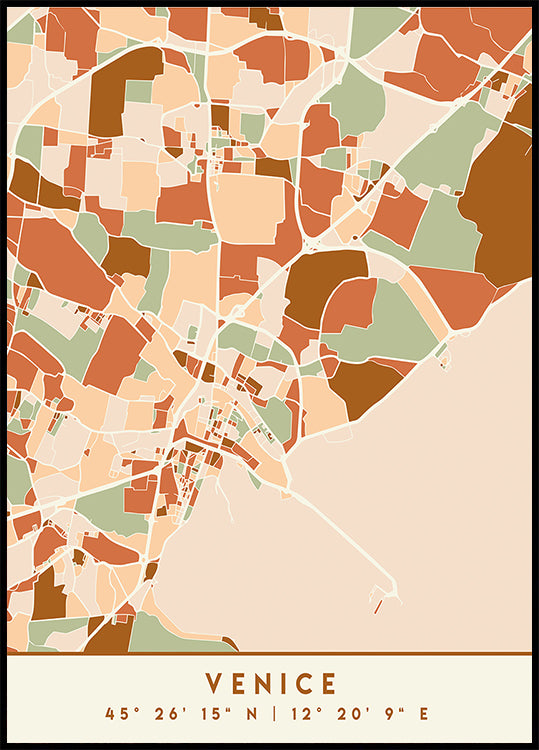 Black Maps Erdtöne 91 Poster
