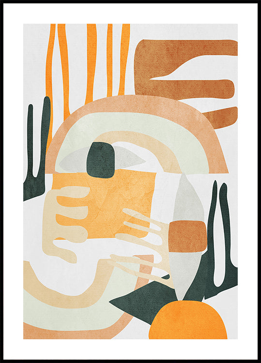 Abstraktes Harmonie-Poster mit geometrischen Formen