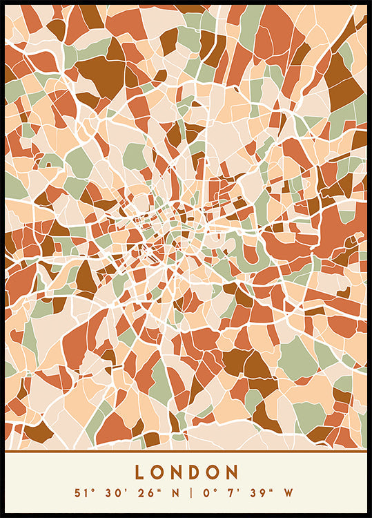 Black Maps Erdtöne 41 Poster