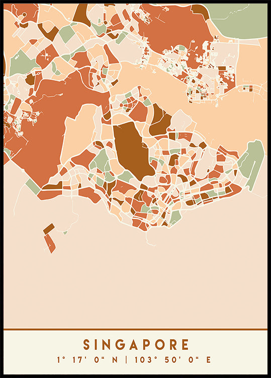 Black Maps Erdtöne 81 Poster