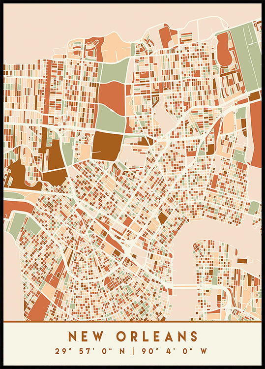 Black Maps Erdtöne 60 Poster