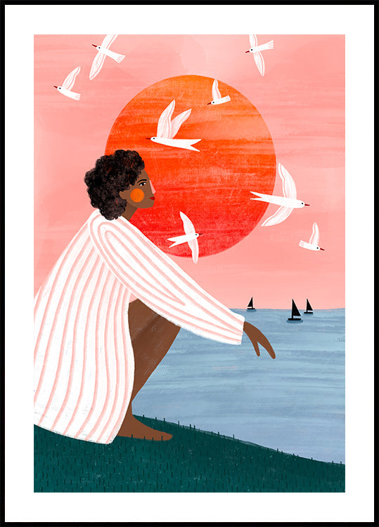 Sonnenuntergang auf meinem eigenen Poster