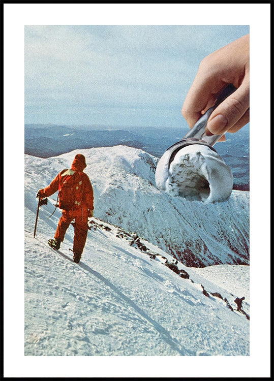 Ice Cream Mountain – Poster mit Keksen und Sahne