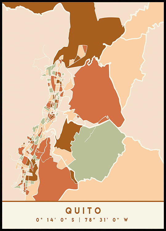 Black Maps Erdtöne 70 Poster