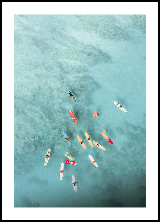 Surfer auf See Poster