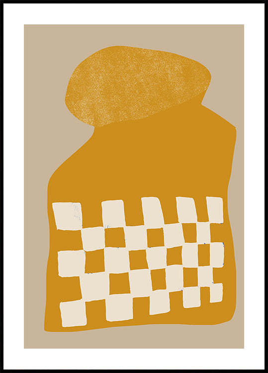 Goldene karierte Form