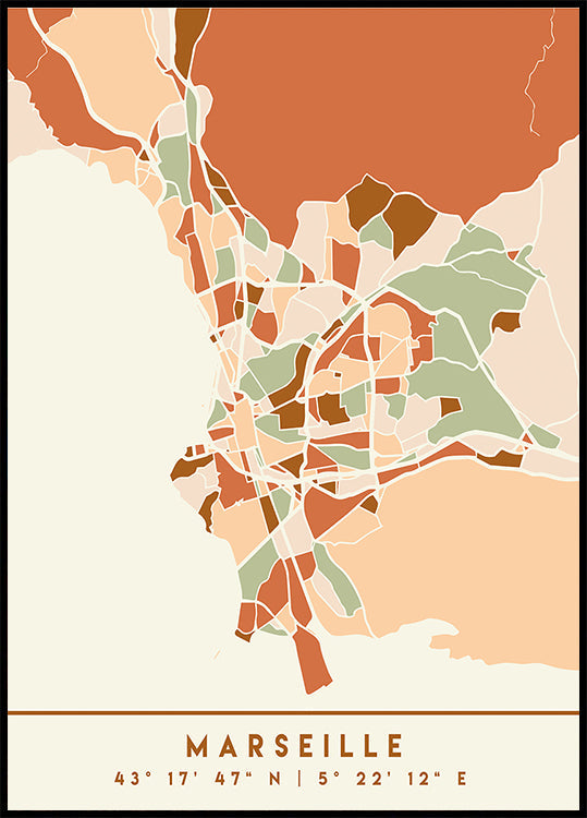 Black Maps Erdtöne 48 Poster