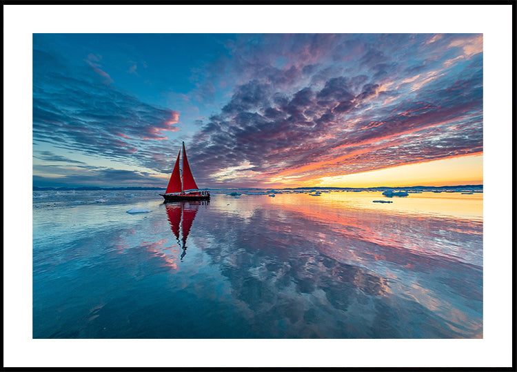 Grönländisches Feuerwolken-Poster