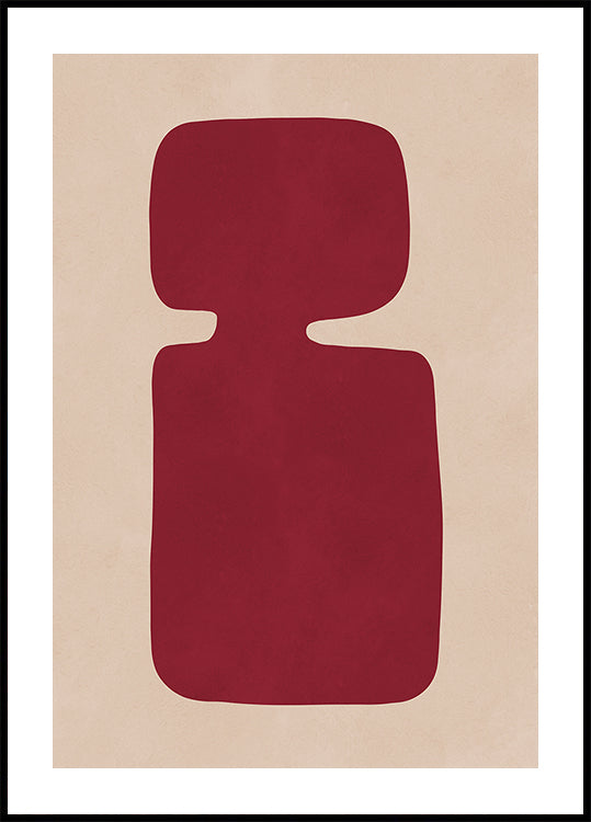 Purpurrotes Silhouette-Poster