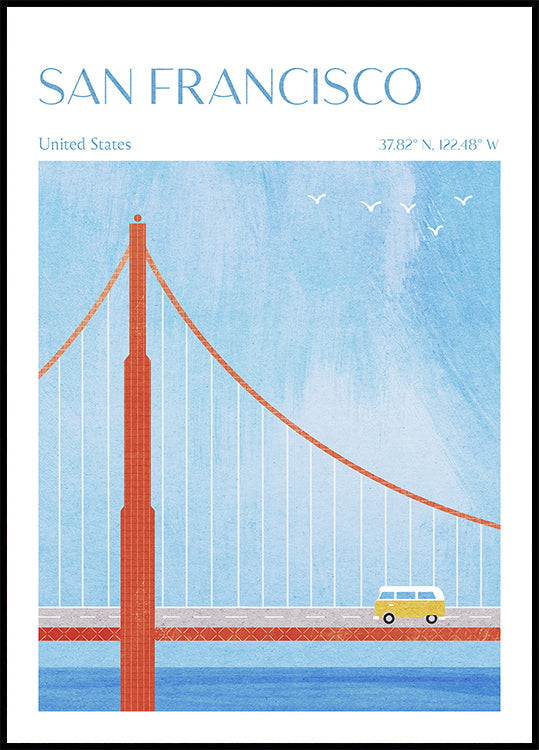 San Francisco, Golden Gate Bridge Poster