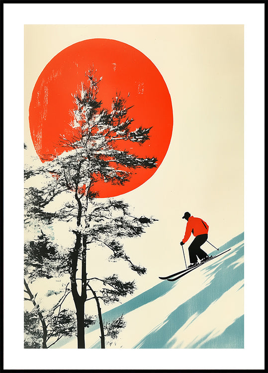 Skifahren in Japan Poster
