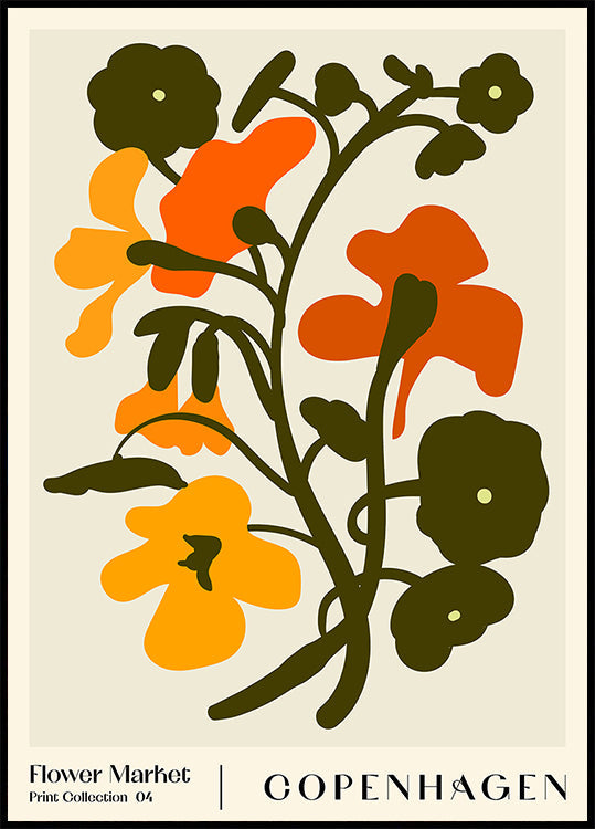 Blumenmarkt. Kopenhagen-Plakat