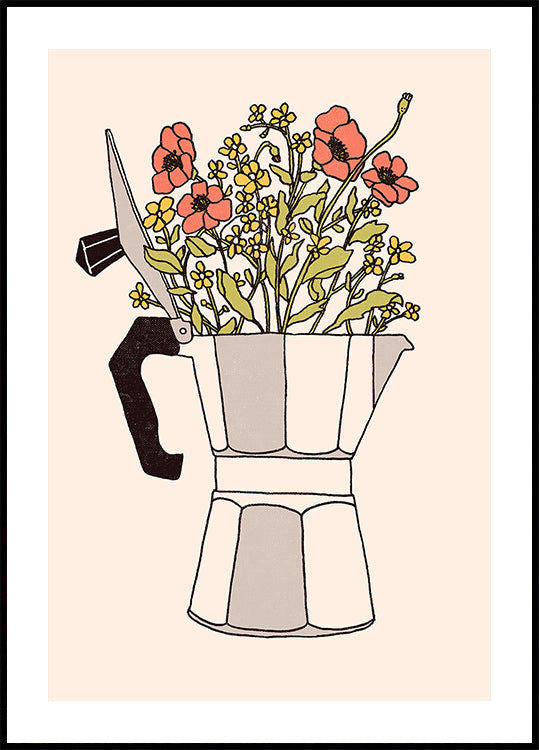 Moka-Blumen-Poster