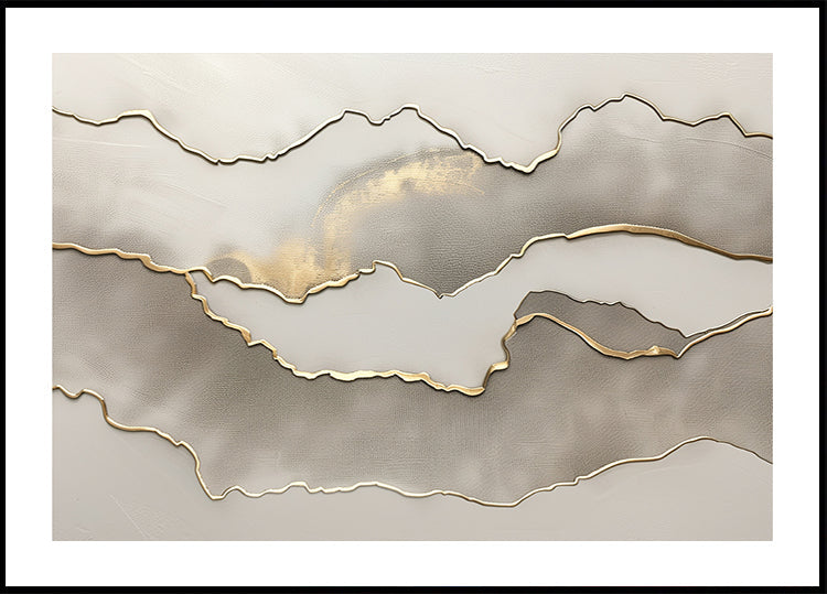 Poster „Metallische Landschaft Nr. 3“.