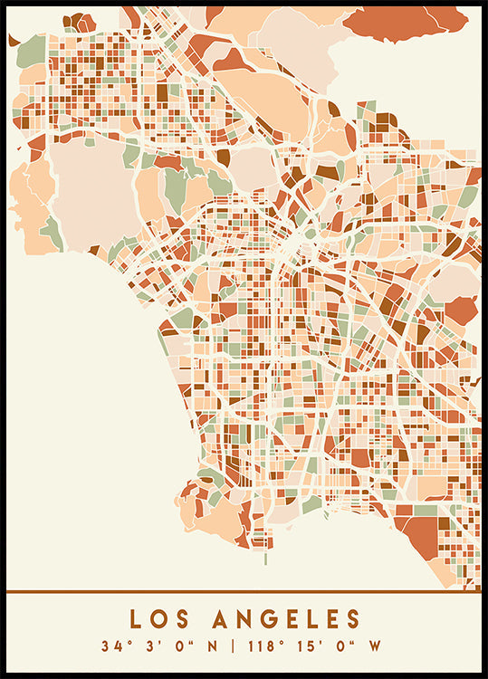 Black Maps Erdtöne 42 Poster