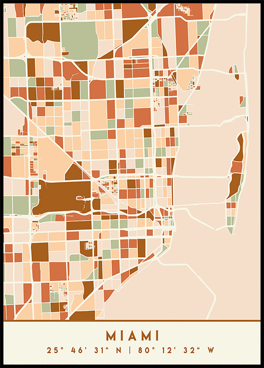 Black Maps Erdtöne 53 Poster