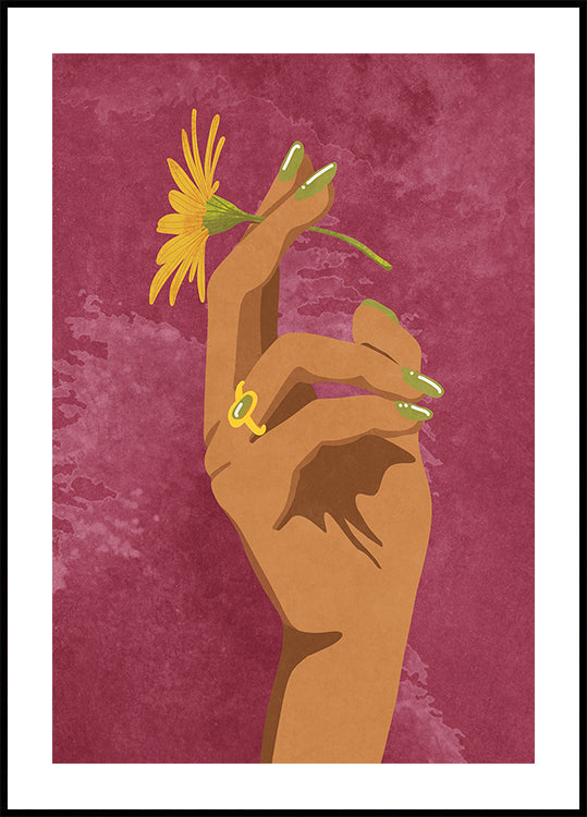 Rauchendes Blumenplakat