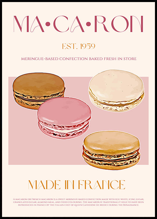 French Macaron Delight Plakat