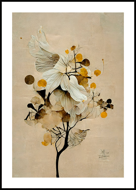 Skurriles Blüten-Poster