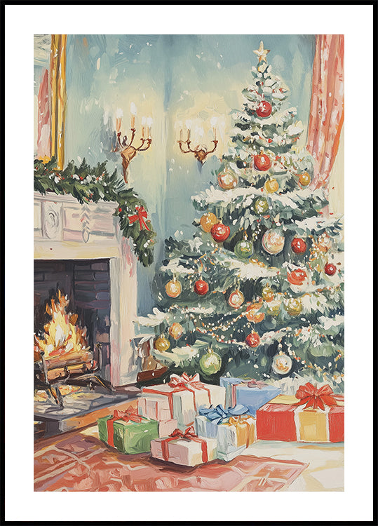 Weihnachts-Wohnzimmerposter