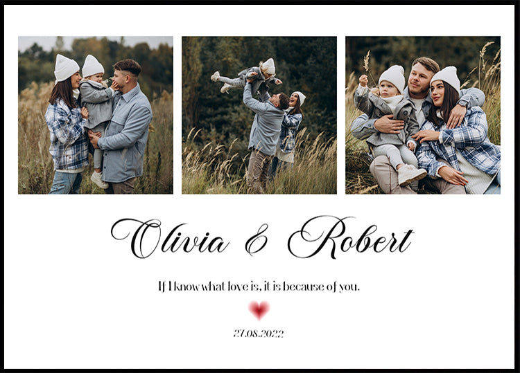 Unser Liebesfamilien-Fotocollagen-Poster