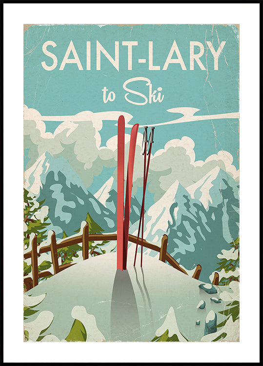 Saint Lary Ski Poster (NEU)