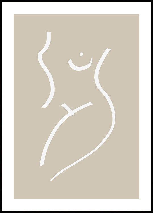 Körperskizze Sand Poster